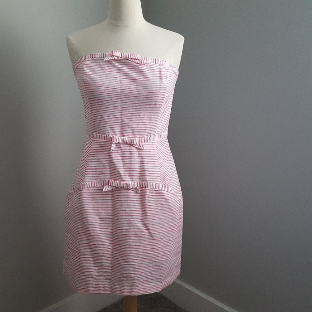 Vineyard Vines Dress Strapless Striped Size 6